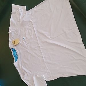 Tommy Bahama Men's Tshirt with front pocket. White and Teal. Size XL